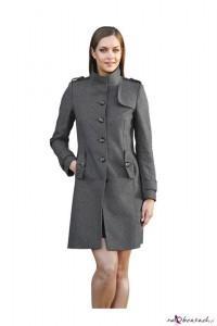 Heine Płaszcz srebrnoszary z wełną