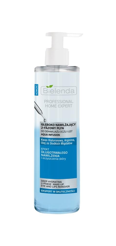 Bielenda Professional Home Expert Głęboko nawilżający 2-fazowy płyn micelarny do demakijażu oczu i ust AQUA INFUSION