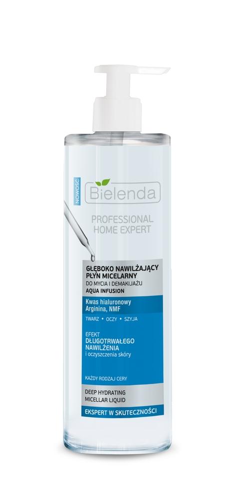Bielenda Professional Home Expert Głęboko nawilżający płyn micelarny do mycia i demakijażu AQUA INFUSION