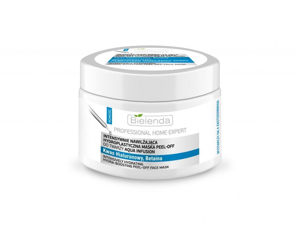 Bielenda Professional Home Expert Intensywnie nawilżająca hydroplastyczna maska PEEL-OFF do twarzy AQUA INFUSION