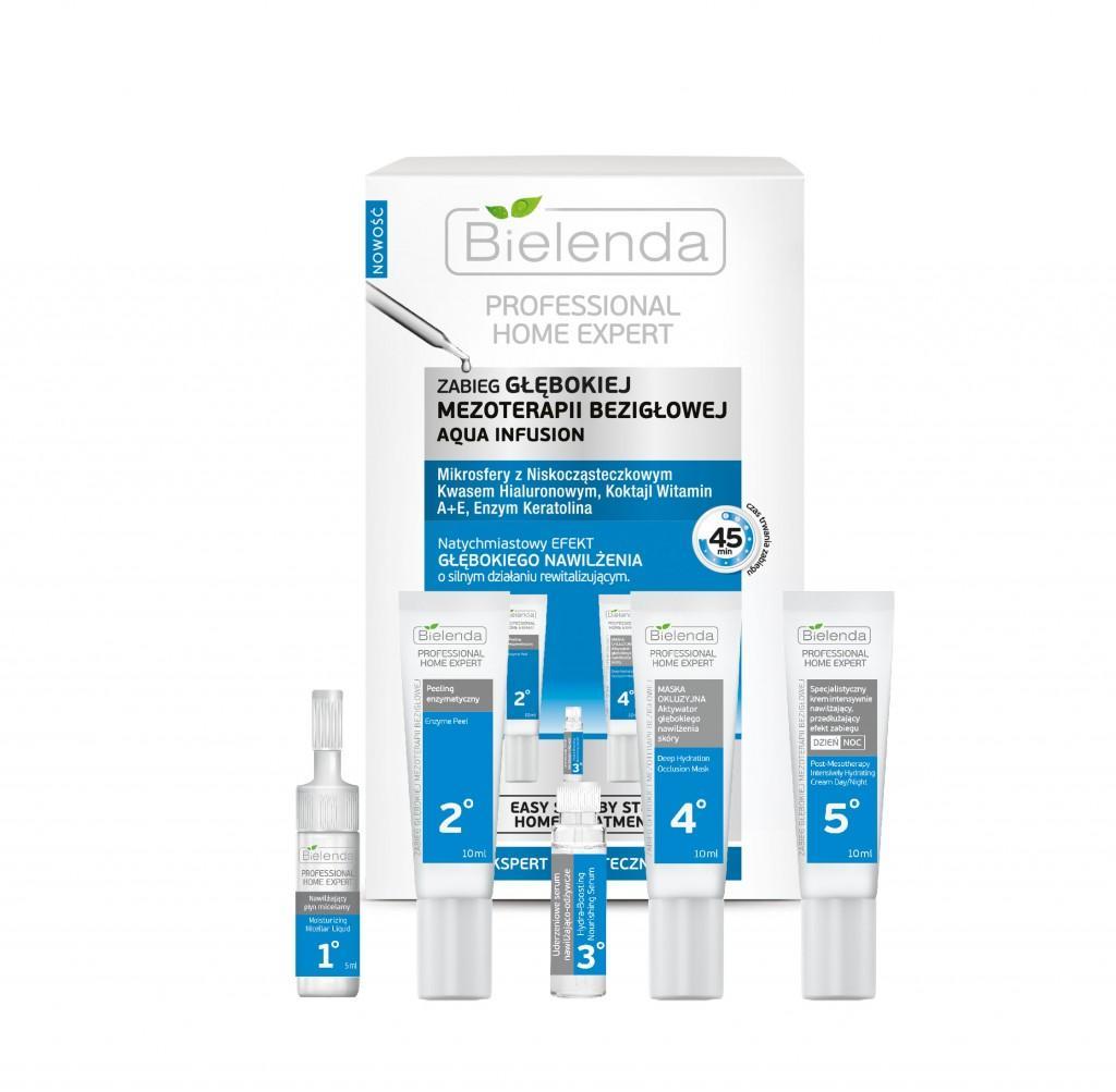 Bielenda Professional Home Expert Zabieg głębokiej mezoterapii bezigłowej z kwasem hialuronowymAQUA INFUSION