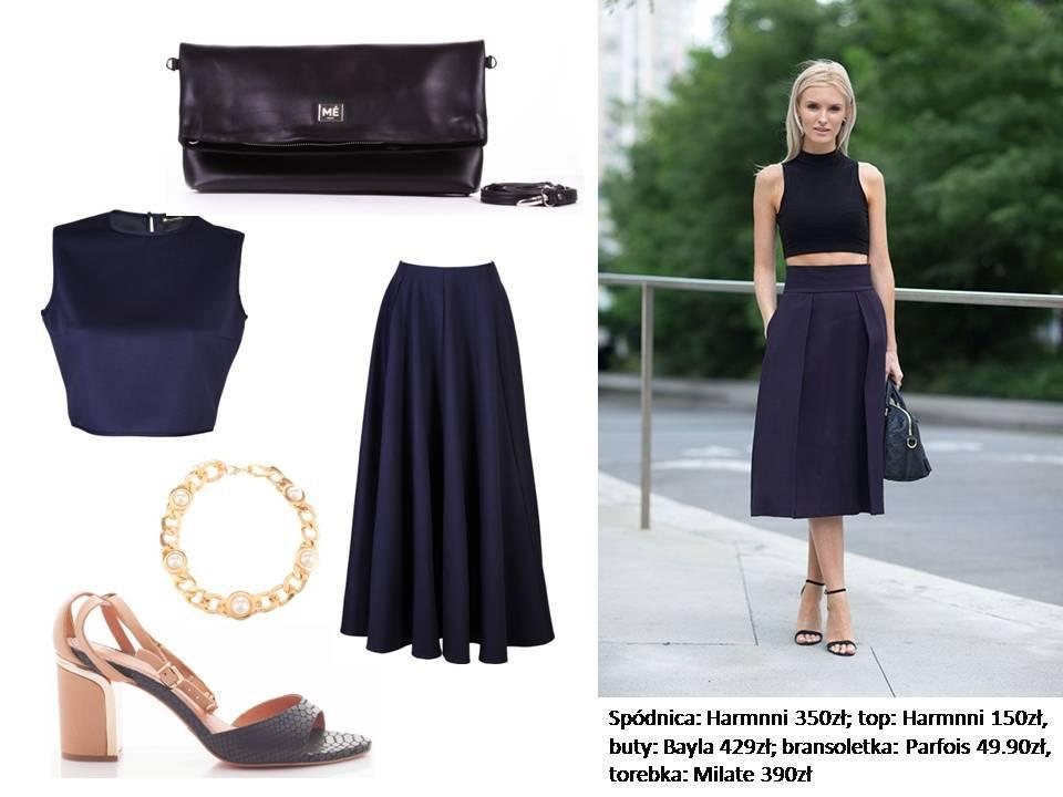 KOLAŻ - CROP TOP I SPÓDNICA