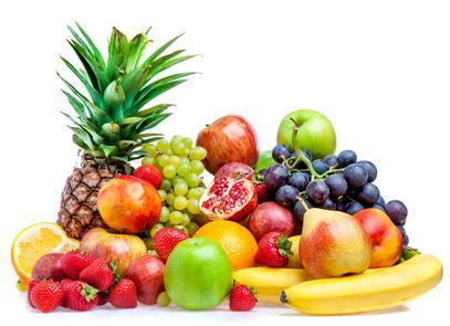 Fruit on a white background