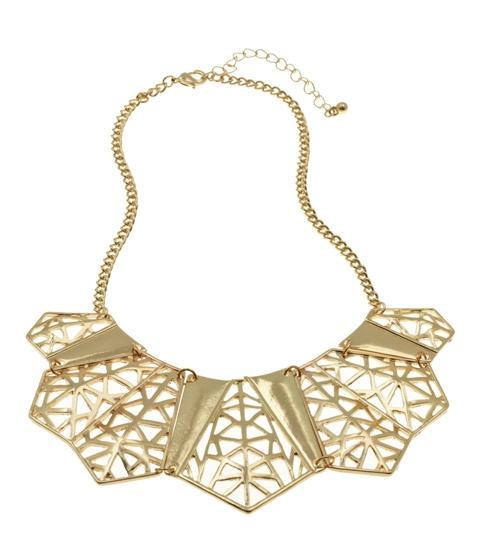 CLAIRES_AW14_Chunky Gold Geometric Necklace