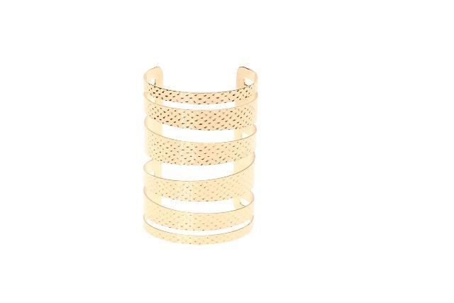 CLAIRES_AW14_Gold Geometric Cuff