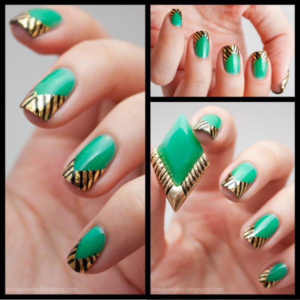 general-awesome-green-and-gold-with-black-stripe-nail-art-polish-for-women-design-for-nails-with-nail-polish-600x600