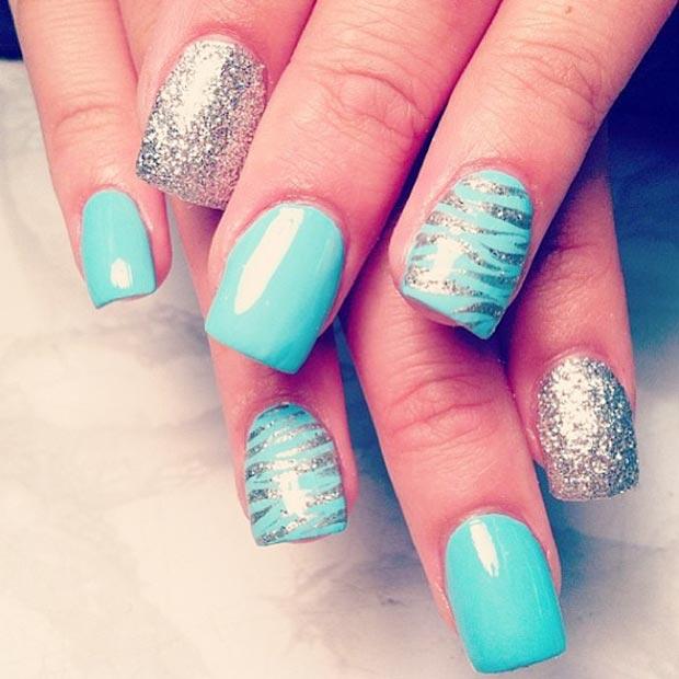 silver-glitter-zebra-turquoise-nails