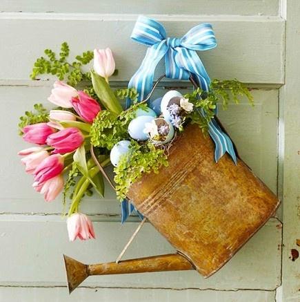 Spring-Tulips-Watering-Can-Door-Decor