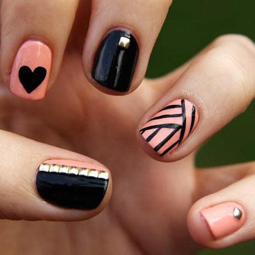 pastel-pink-and-black-nails