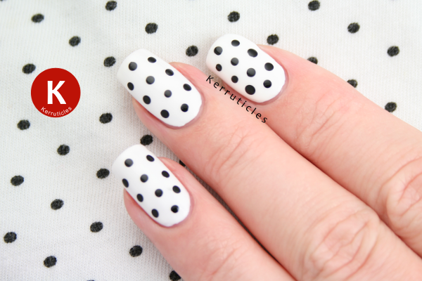 Black-and-white-polka-dot-nails-with-top