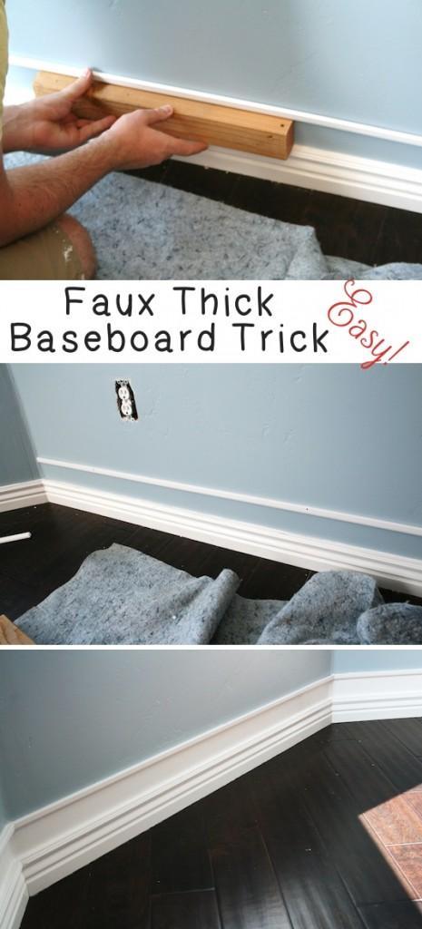 1.-Add-faux-thick-baseboard-with-this-simple-trick-27-Easy-Remodeling-Projects-That-Will-Completely-Transform-Your-Home