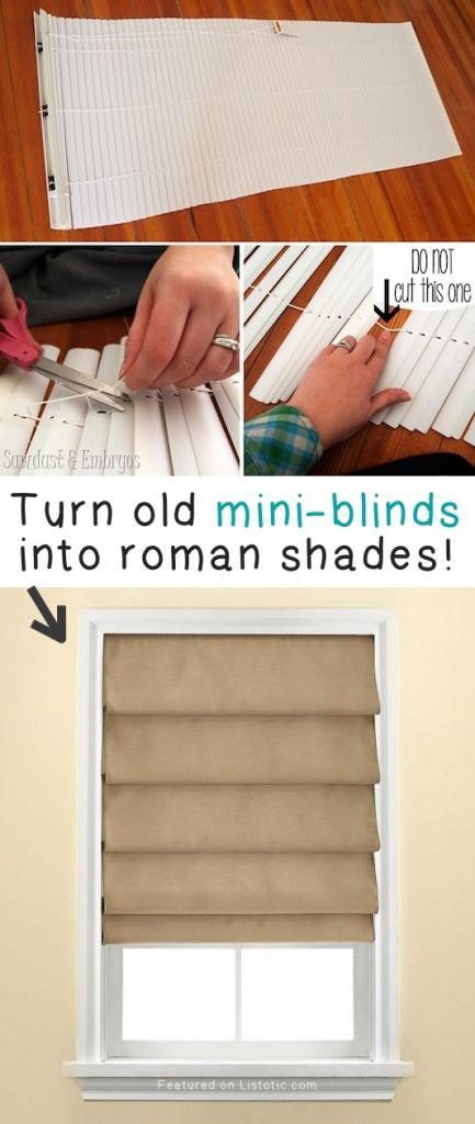 10.-Turn-old-mini-blinds-into-roman-shades-27-Easy-Remodeling-Projects-That-Will-Completely-Transform-Your-Home