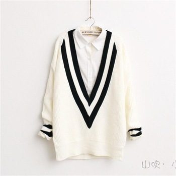 2015-Womens-Winter-Jumper-Sweaters-Knitted-Pullovers-Black-White-Sweater-V-neck-Casual-Pullovers-Winter-Sweaters.jpg_350x350