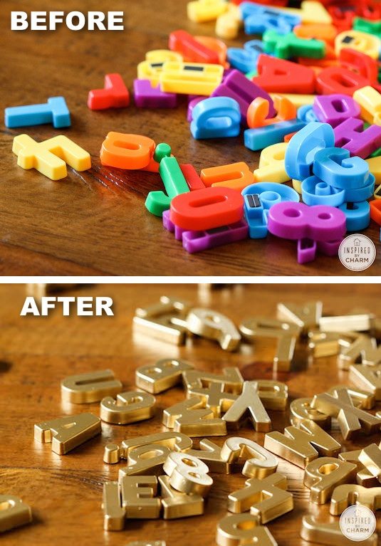 9.-DIY-Gold-Magnetic-Letters-29-Cool-Spray-Paint-Ideas-That-Will-Save-You-A-Ton-Of-Money