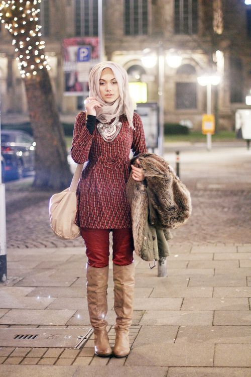 Keep warm with these winter hijab styles