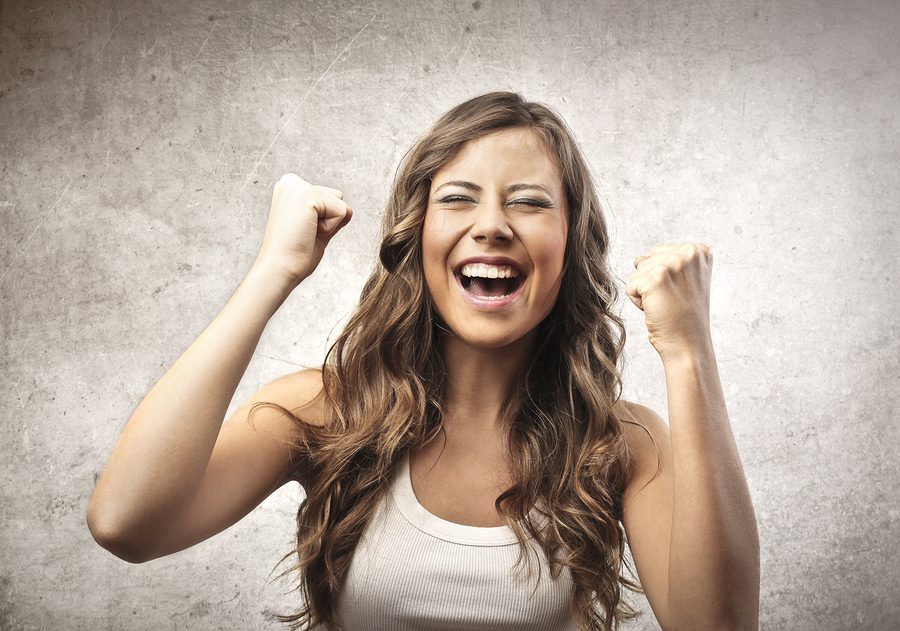 portrait of happy woman