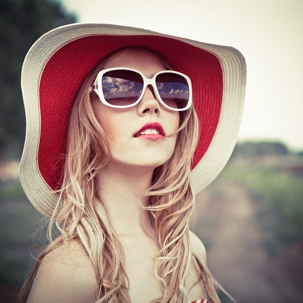 Portrait of romantic girl in forest