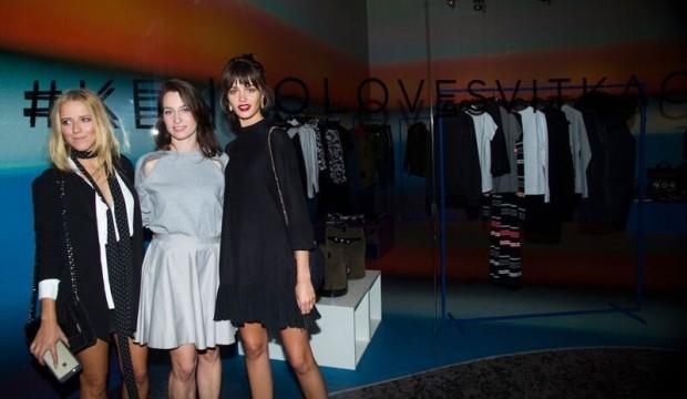 Jessica Mercedes Kirschner, PR menager Anna Fludra, Marta Dyks w sukience Kenzo i z torebka Gucci na otwarciu Pop Up Store Kenzo w DH Vitkac2